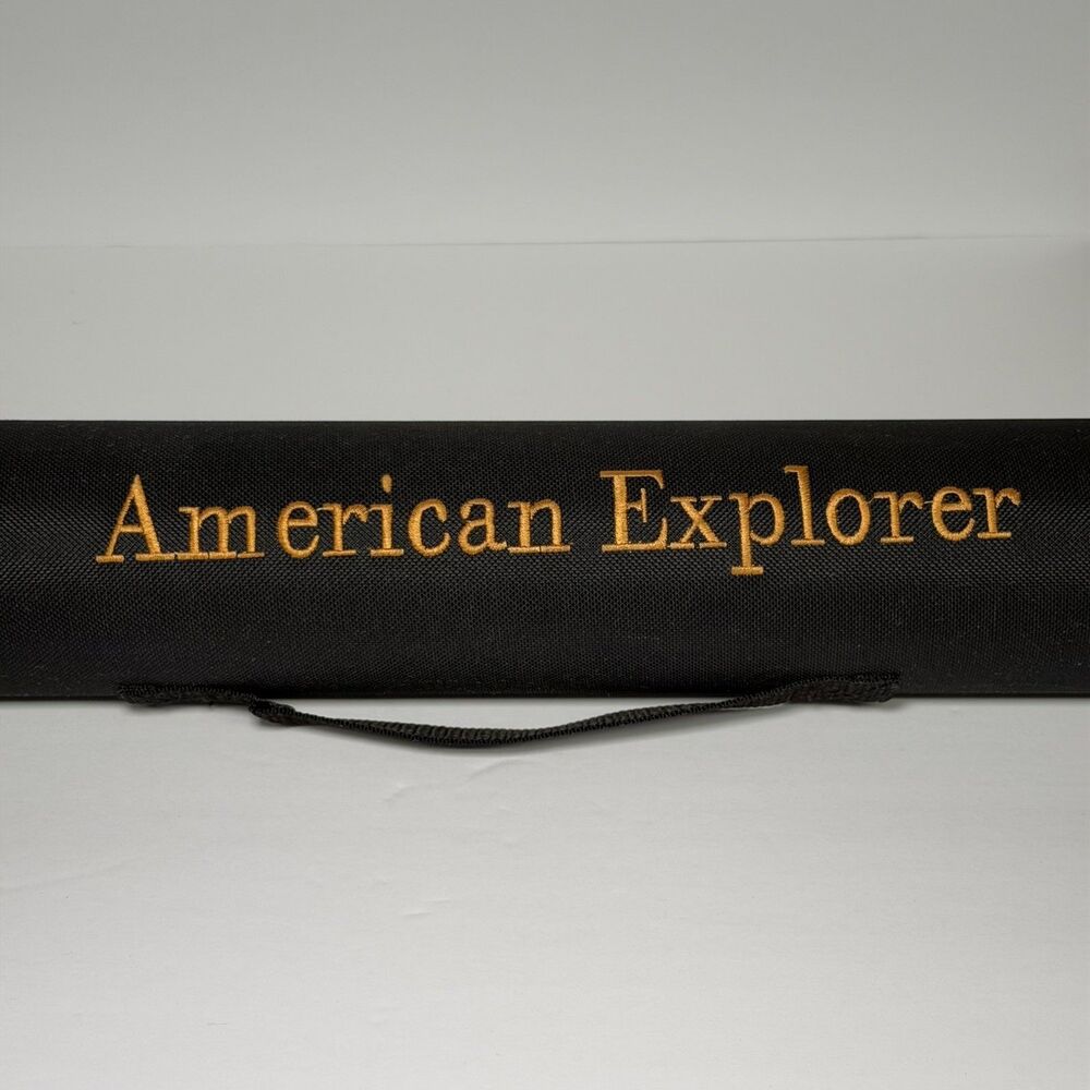 American Explorer Fly Fishing Rod Case Black Used Zipper Top Outdoors Exploring - Picture 2 of 12